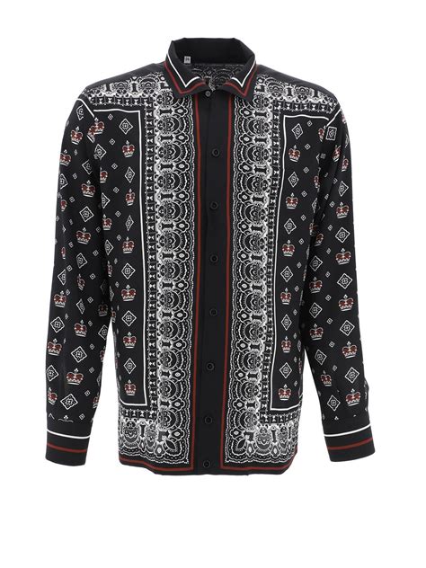 dolce gabbana beetle shirt|Silk and cotton shirt with bandanna print .